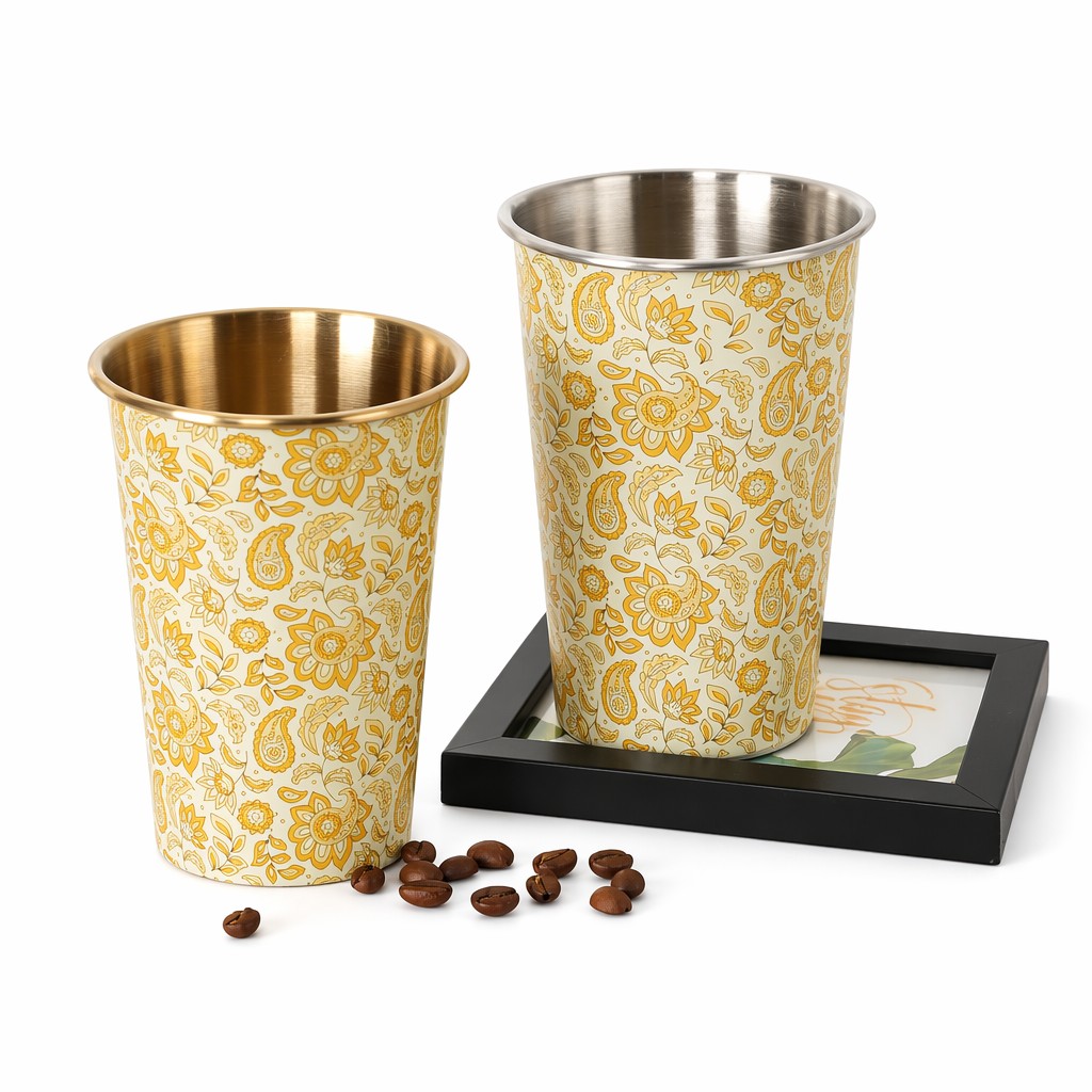 Boho Paisley Stainless Steel Tumbler ခွက်