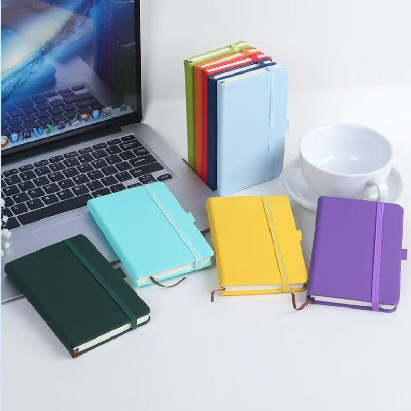 စိတ်ကြိုက်လိုဂို A5 PU Leather Elastic Band လုပ်ငန်းမှတ်စုစာအုပ်