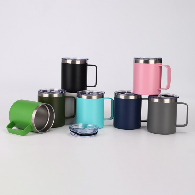 စိတ်ကြိုက်လိုဂို Stainless Steel Insulated Handle Mug