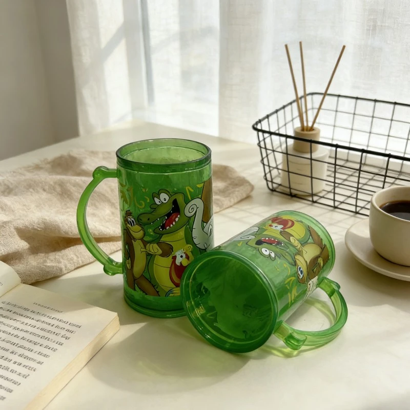 Rainforest Green Theme Double Layer Plastic Cup