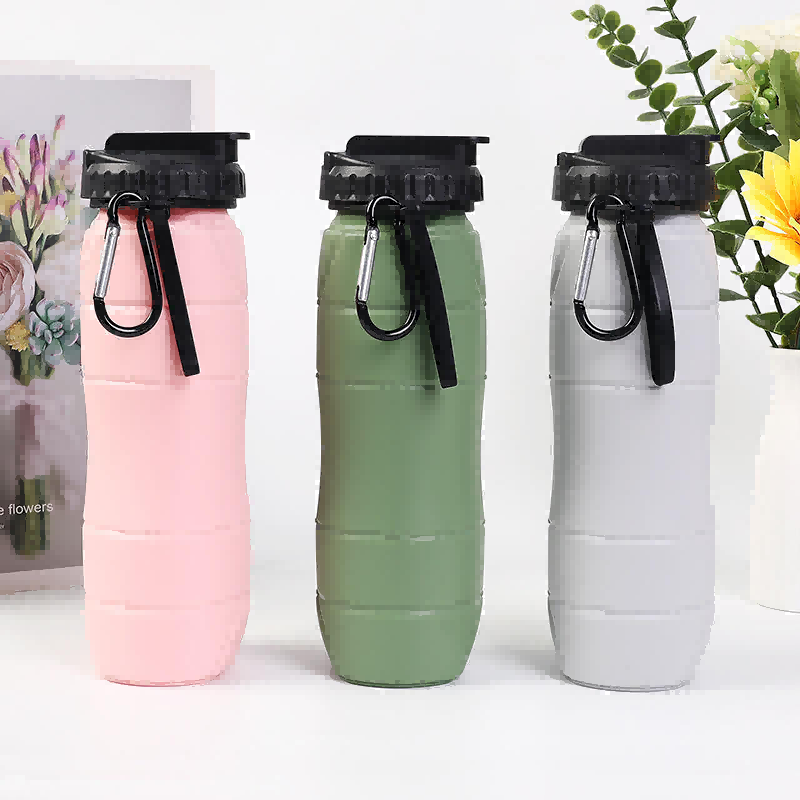 အိတ်ဆောင် Collapsible Silicone Sports Water Bottle